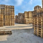 Piles Of Pallet On Business Area
